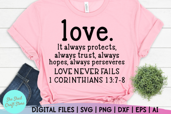 Bible Quote SVG Review: Love Never Fails for Embroidery