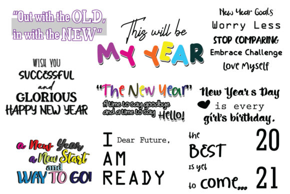 Happy New Year Motivation Quote SVG Cut Review